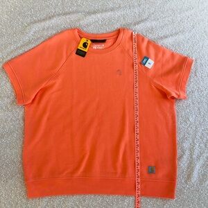 Carhartt Kids Orange Short-Sleeve Crew Sweatshirt